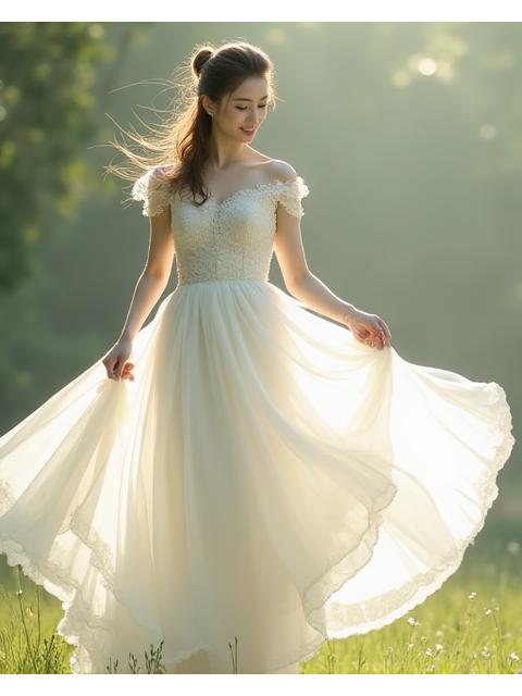 美しく舞う花嫁のポートレート